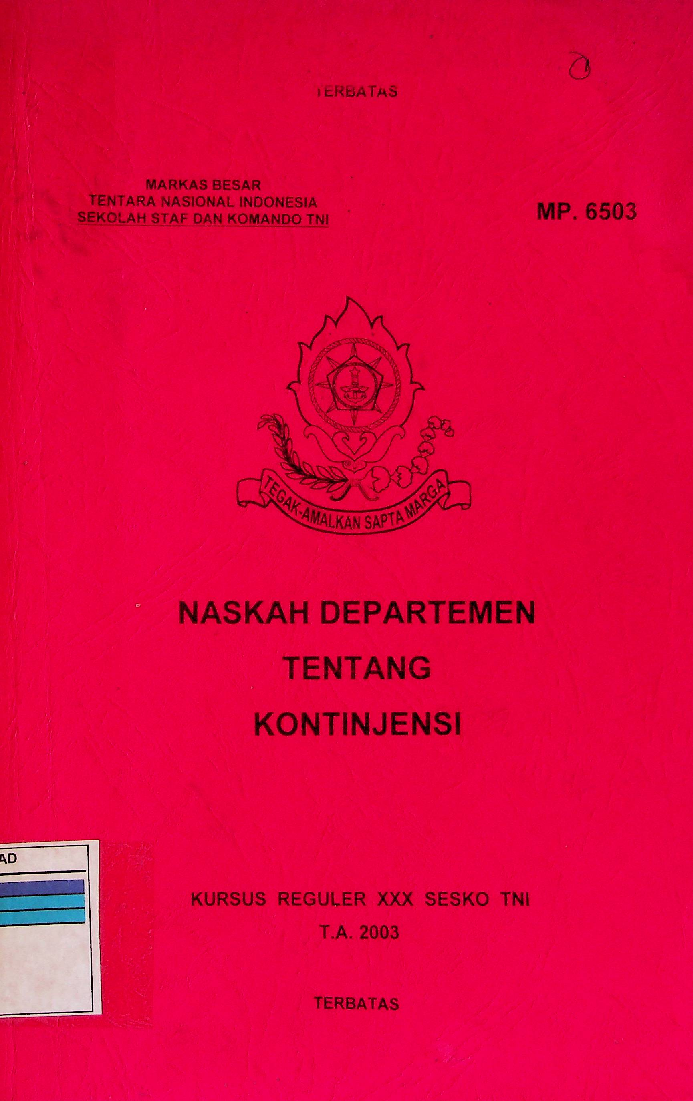 NASKAH DEPARTEMEN TENTANG KONTINJENSI